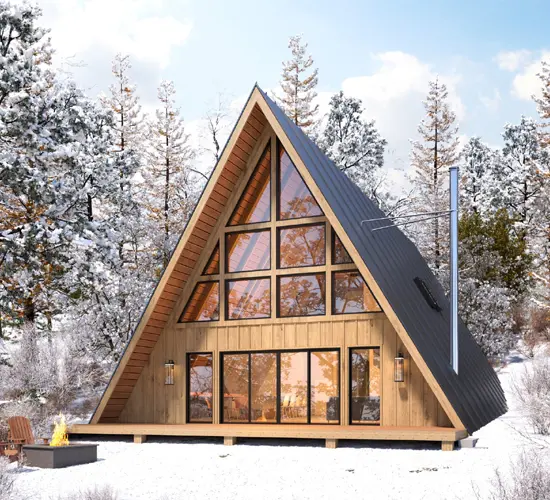 A Frame Wooden House
