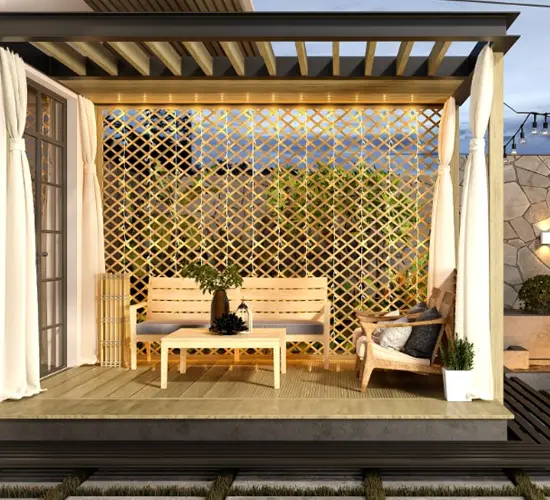 Terrace Wooden Pergola